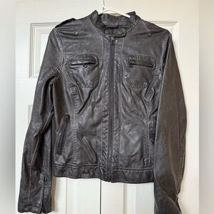 William Rast Charcoal vegan Leather Jacket